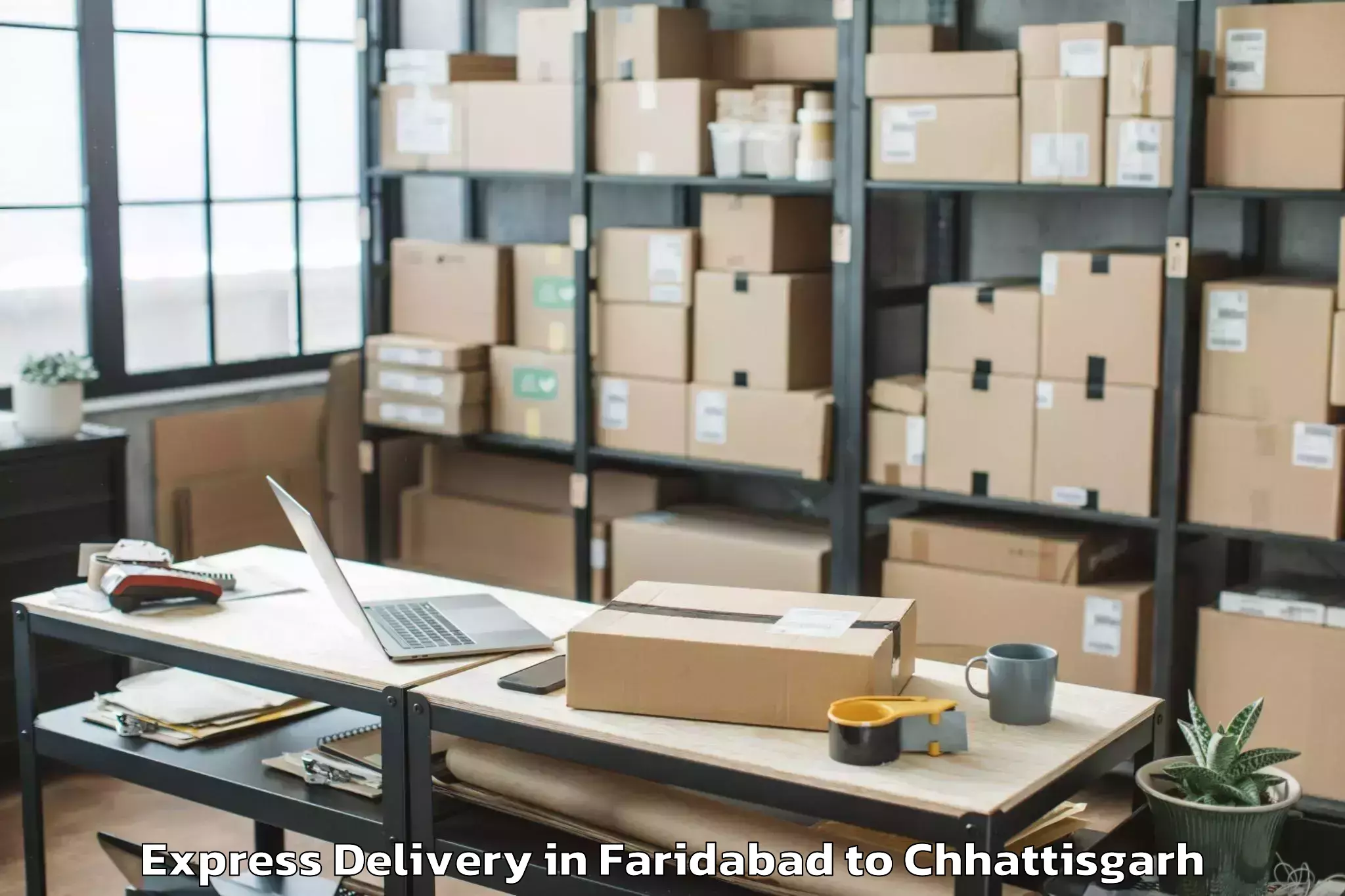 Quality Faridabad to Chakarbhatha Express Delivery